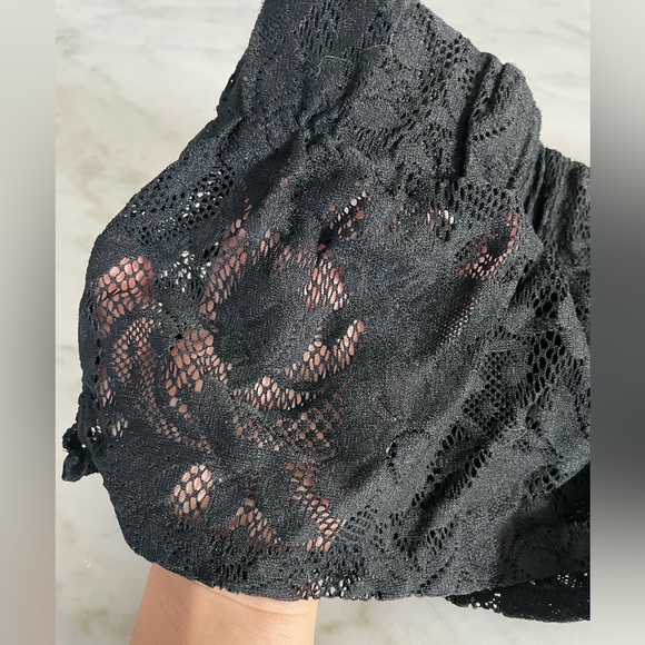 Lisa Blue Lace Shorty Short Swimsuit coverup (#51) - Picture 4 of 6